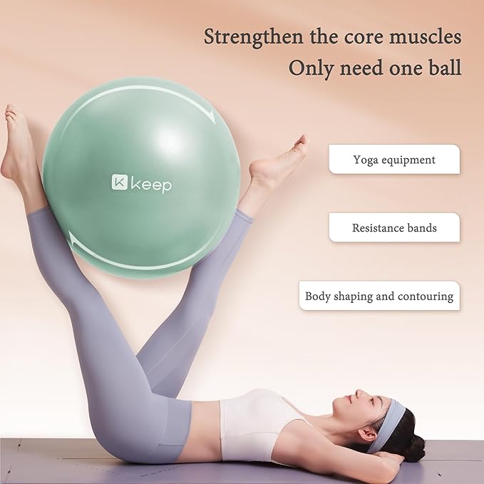 KEEP Exercise Ball Anti-Burst - Thickened Yoga Ball Pilates Ball for Physical Therapy, Fitness Ball for Workout, Core Strength and Physical Therapy