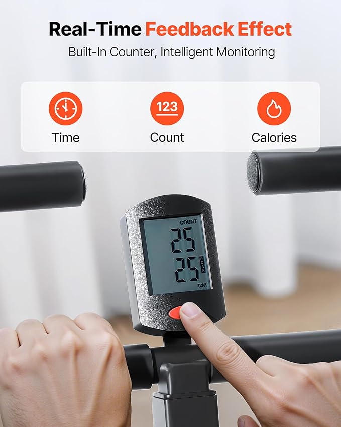 VEVOR Squat Machine, Deep Squat Rowing Machine for Home, Easy Setup & Foldable Exercise Equipment, Glute Trainer Machine with 2/3 High-Strength Resistance Bands, Glutes & Leg Home Workout Machine