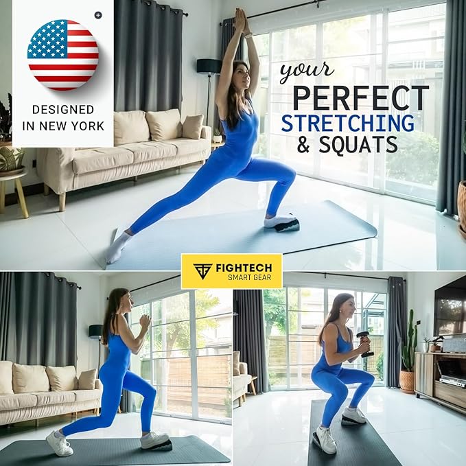 Squat Wedge Block for Elevated Heel Squats and Deadlifts - Improve Mobility, Balance, and Strength - Non-Slip, Versatile Trainer Aid