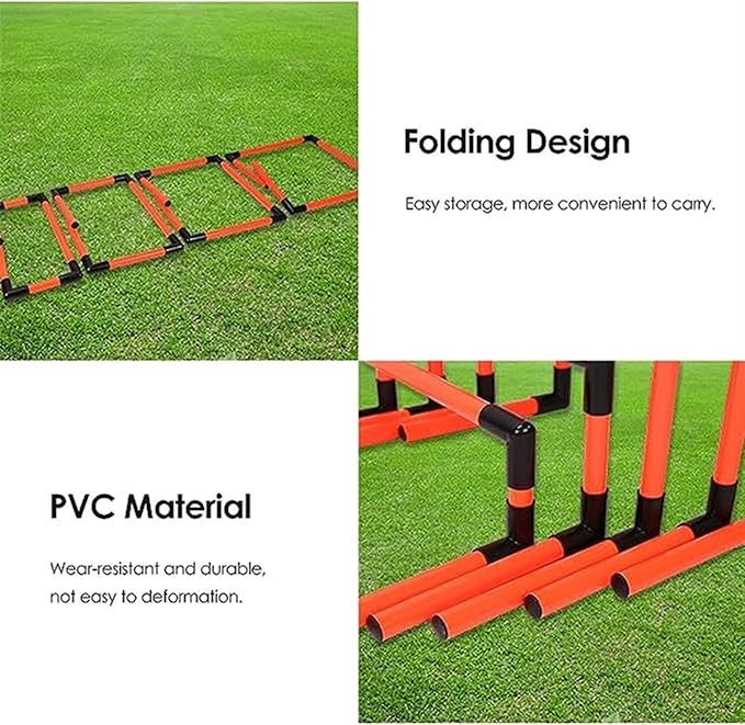 PVC Pipe Agility Training Hurdles 5 Pack, Sport Squad Speed Hurdles Set Obstacle Training, Outdoor Track and Field Practice Equipment for Jumping Racing PE Class (Color : Red)