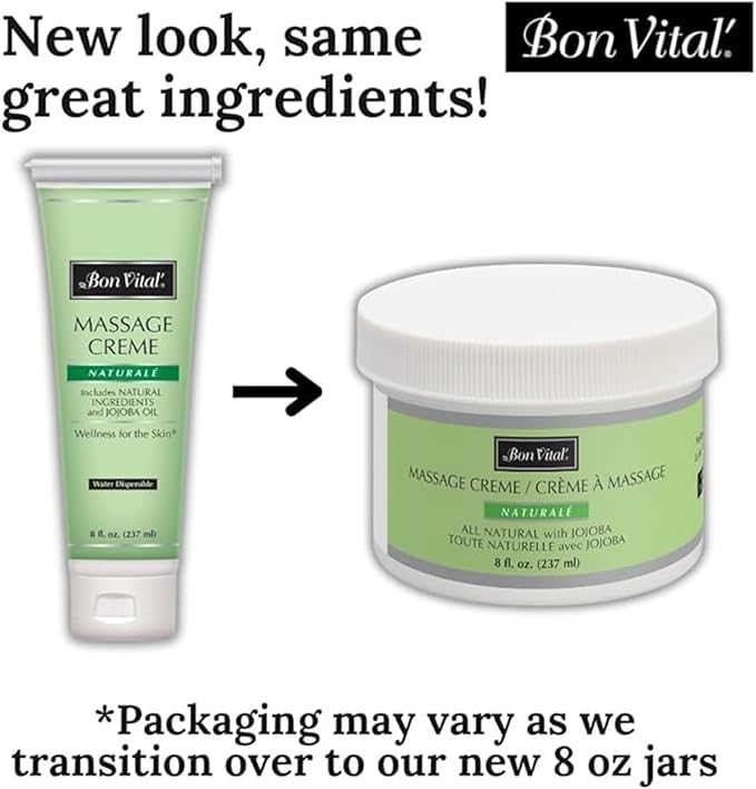 Bon Vital' Naturale Massage Crème, 5 Gallon Pail, Unscented Massage Cream for Massage Therapy, Natural Botanical Formula, Water-Dispersible, Paraben & Nut Free, Smooth Skin Moisturizer