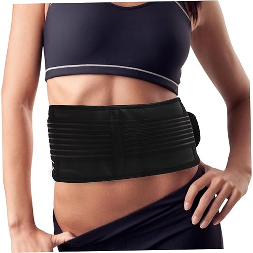 NOLITOY 2pcs Portable Adjustable Magnetic Therapy Back Support Belt Self-heating Feature Xl for Waist and Black