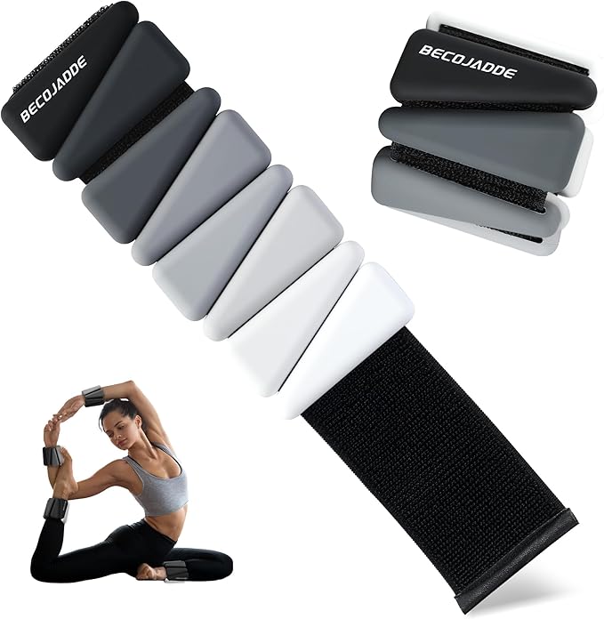 Ankle Weights for Women Wrist Weights Set of 2 (1 lb/2 lb Each) Adjustable Arm Leg Weight for Womens Men Suitable for Walking Swimming Running Pilates Yoga Gym