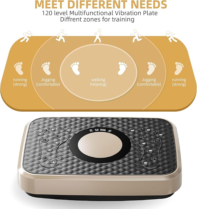 Vibration Plate Exercise Machine – Lymphatic Drainage & High-Intensity Fat Burner, 150-Speed Adjustable Fitness Platform for Full Body Workout, 450 lbs Capacity Home Gym Equipment (Men/Women)