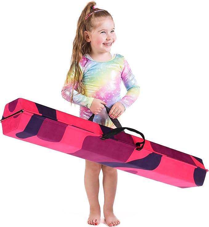 Artistic Gymnastics Beam for Home - 210/240/270/300 - Amazing Balance Equipment for Kids at Home - Faux Suede, High Density EVA Foam - Carrying Straps