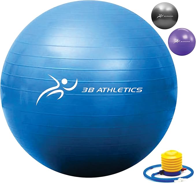 Anti-Burst Yoga Ball for Pregnancy, Slip Resistant Exercise Ball, 2 Sizes – Fitness Equipment for Home Gym, Exercise Equipment for Women, Pregnancy Must Haves, Maternity Support, Home Gym Accessories