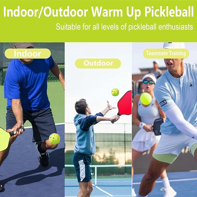 Mini Pickleball Practice Balls Warm Up Fast,Perfect Solo or Partner Gift for All Ages & Skills,Boost Reflexes & Hand-Eye