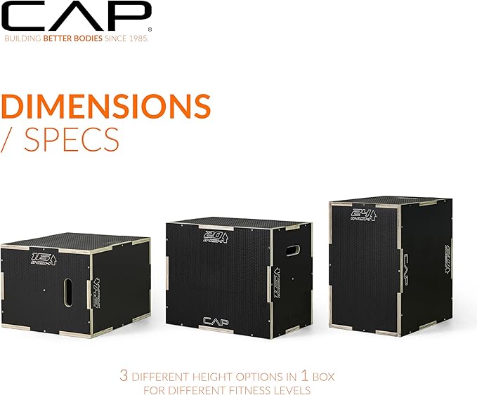 CAP Barbell 3-in-1 Plyometric Box | Multiple Styles and Sizes
