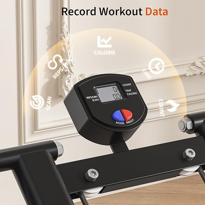 MOMODA Stair Stepper Resistance Adjustable Folding Vertical Climber Machine for Home Gym Full-Body Workout