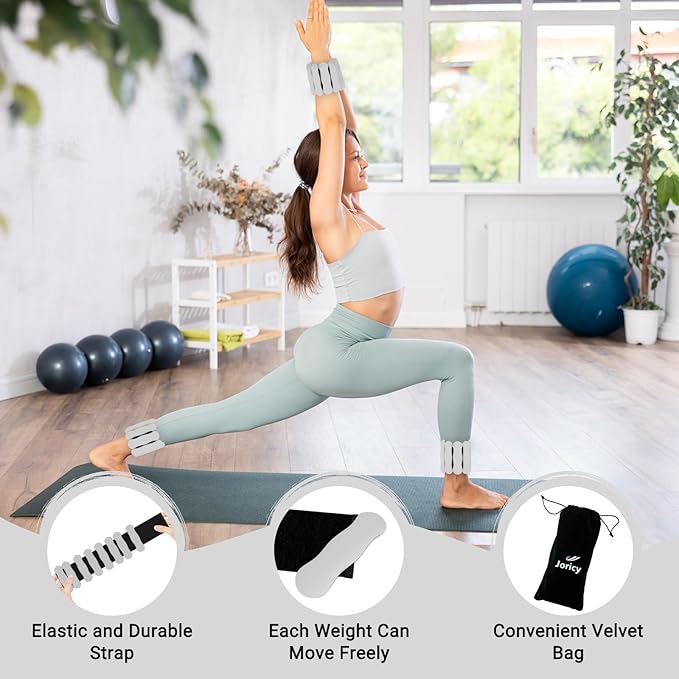 Wrist Ankle Weights for Women Men, Leg Arm Wrist Weights Bangles 1lb*2 2lb*2 Wearable Weights Pilates Weighted Bracelet for Strength Training Walking Swimming Yoga Physical Therapy