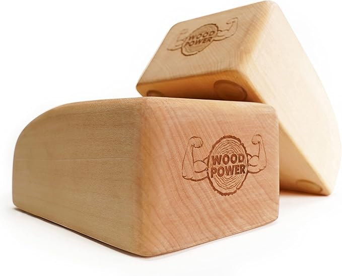 WOODPOWER BalanceBlocks - Handstand Blocks & Yoga Block in One - Bodyweight Training, Gymnastics, Acrobatics, Yoga, Yoga prop and accessory, Lightweight, Good for Travel, Premium European Quality (Pack of 2)