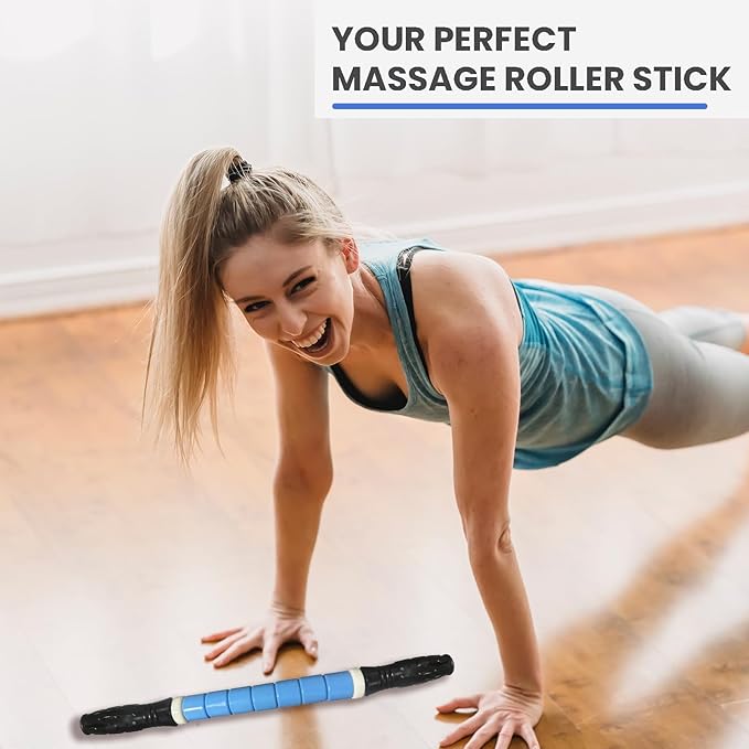 Muscle Roller Stick Ctwctr Massage Roller for Lymphatic Drainage, Cellulite Massager, Leg Massager for Circulation and Pain Relief, Deep Tissue & Trigger Point Massage