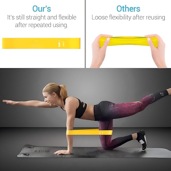 Resistance Bands for Working Out 6 Pack Resistance Bands for Arms,Elastic Pilates Flexbands for Physical Therapy Yoga, Stretch Exercice Loop Bands for Booty Legs