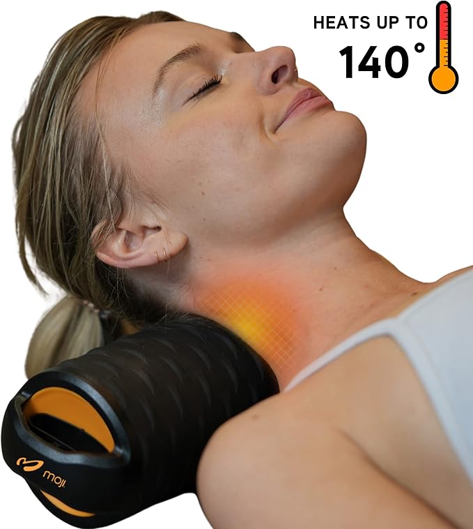 MojiHeat Roller V3, Heated Roller for Back & Neck Pain, Great Replacement for Your Traditional Foam Roller, Firm for Deep Tissue Massage, Physical Therapy, Exercise Recovery, Microwavable