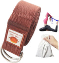 8ft 240g Super Thick Fitness Yoga Strap for Stretching, 3 Color Pure Cotton Durable Fitness Belt Bands Exercise Safe Adjustable D-Ring Buckle Gym Press Rope, Physical Therapy Tools