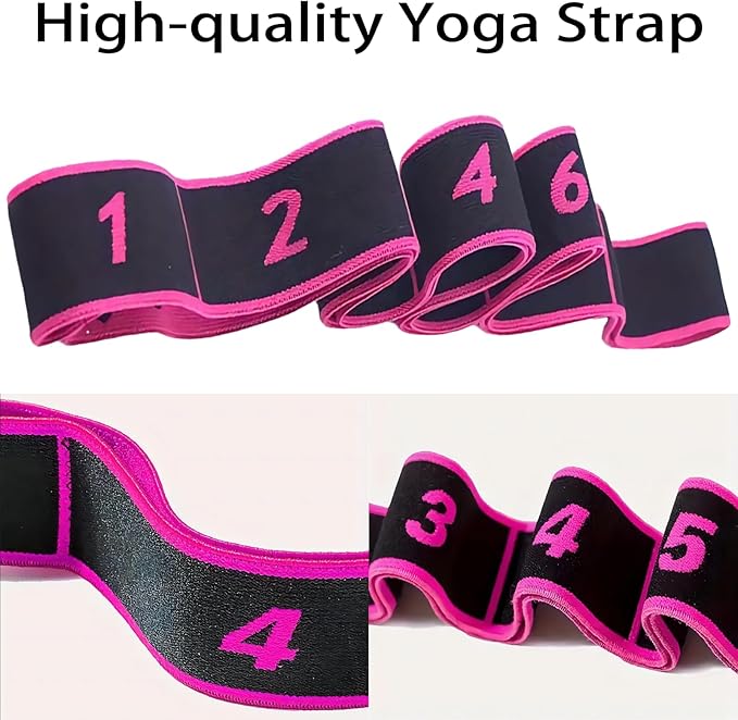 Fitness Resistance Bands with Handles, Numbered Resistance Bands for Glutes, Fitness Resistance Band for Stretching and Yoga, Adjustable Band for Seniors