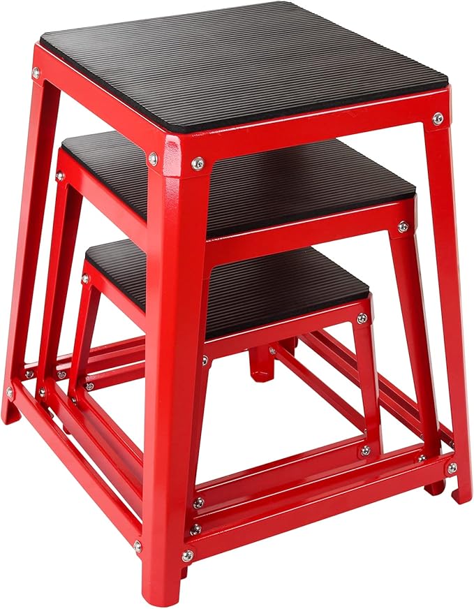 Plyometric Jump Box, 12/18/24/30 Inch Fitness Exercise Step Up Box for Home Gym, Step Exercise Platform for Workout & Strength Training