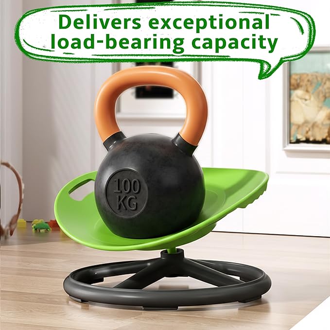 1 Durable Plastic Rotating Sensory Chair - Pilates Stability Chair, Oval Eggshell Design, Upgraded Non-Slip Base, Office Stool, Training And Rehabilitation Equipment, Suitable For Home Use (green)