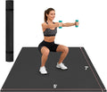 Extra Large Exercise Mat, 6'x4'/7'x5' /8'x5' (6mm) Thick Workout Mat for Home Gym & Garage Flooring, Shoe-Friendly, Non-Slip, Ultra Durable, Thick Large Workout Mats for Home Workouts
