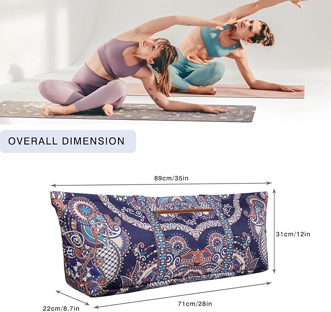 Yoga Mat Bag Yoga Mat Carrier with Shoes Compartment & Wet Pocket Pilates Bag with Zipper Pockets & Yoga Mat Holder Strap Yoga Bags and Carriers Fits All Your Stuff
