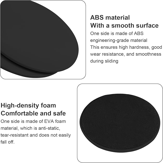 17.5cm/6.89In Round Core Sliders for Working Out,Set of 4 Exercise Core Pilates Sliders,Floor Foot Slider for Exercise 2 Color
