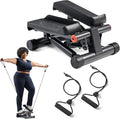Sunny Health & Fitness Mini Steppers for Exercise at Home, Stair Step Workout Machine with Optional Resistance Bands, Full Body Cardio Equipment, Optional Free SunnyFit App Connection Smart Stepper