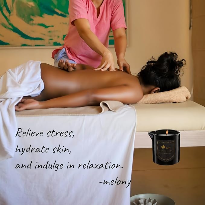 MELONY Massage Candle | Gentle Softening for Nourished, Hydrated, Balanced Skin | 230 g / 8.1 oz (Coffee Vanilla)