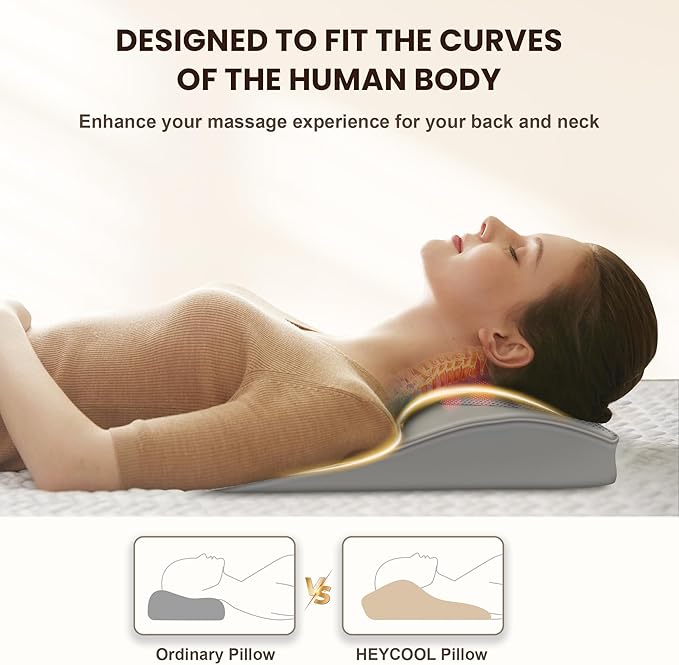 Shiatsu Back and Neck Massager with Heat, FSA Eligible HSA Deep Tissue Back Massager for Pain Relief, Massage Pillow with Vibration for Neck Shoulder
