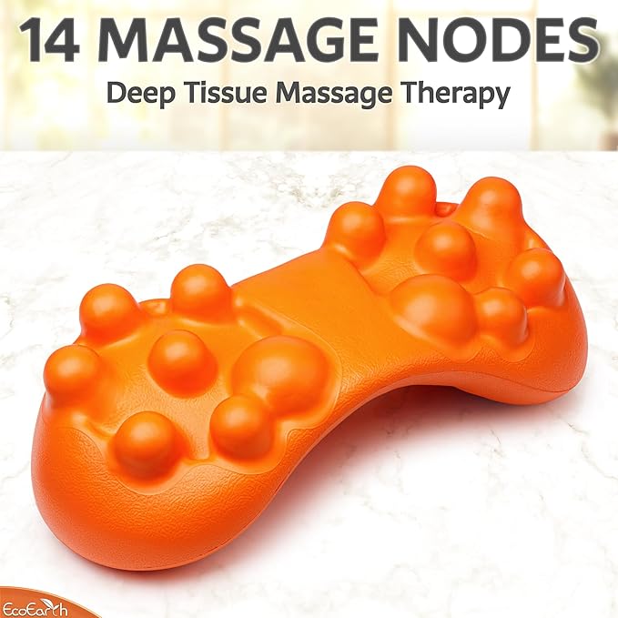 EcoEarth Hip Massager for Psoas Release (Firm) - 14 Massage Nodes for Sciatica & Piriformis Syndrome Pain Relief - Trigger Point Deep Tissue Massage Tool for Hip & Lower Back Pain