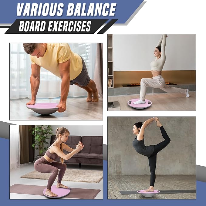 Wobble Balance Board with 15.5" No-Skid Surface for Core Trainer Physical Therapy, Home Office Exercise Balance Board for Woman & Man