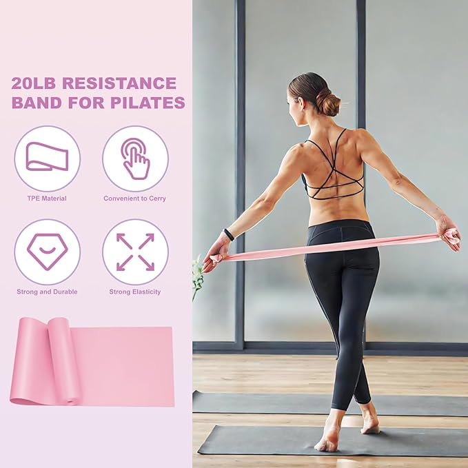 Luscinia Pilates Kit,Home Pilates Ring Kit for Women,Pilates Equipment Ring and Ball Set with Pilates Ring, Pilates Ball, Resistance Bands, Figure 8 Band & Accessories Pilates Starter Kit