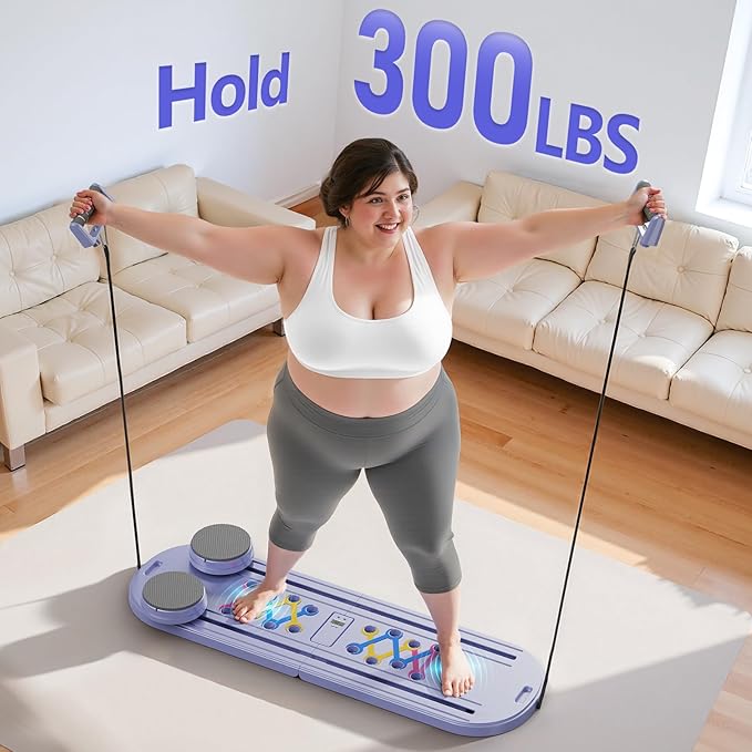 2025 Updated Pilates Board, Portable Pilates Reformer Machine for Home Workout, Easy-to-Use Pilates Sliding Board for Full Body Toning, Lightweight Fitness Gear for Beginners & Busy Moms