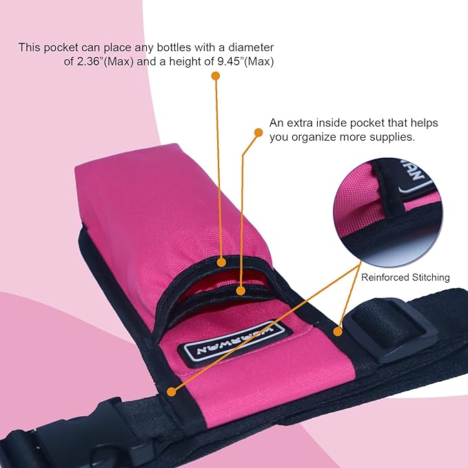Massage Oil Holster, Adjustable and Durable Massage Holster, Bag only, Bottle not Included
