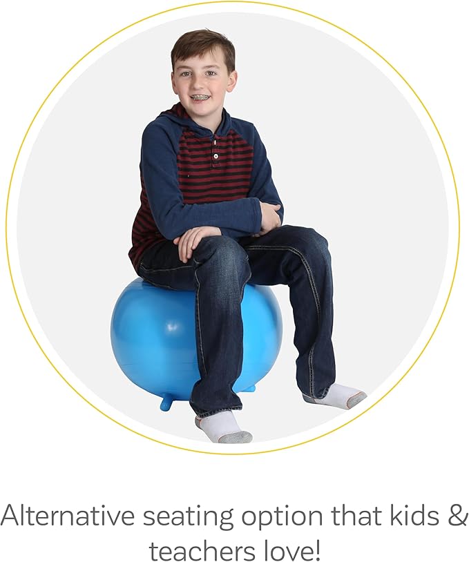 Fun & Function - Chair Ball - Yoga Ball Chair for Kids - Flexible Seating for Classroom, Elementary & Middle School - Wiggle Chair for Kids - Blue - 21" - Child Ball Seat