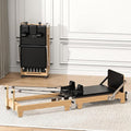 Foldable Pilates Reformer Machine, Quick-Assembly Studio Grade Pilates Reformer for Home and Gym, Pilates Equipment with Adjustable Resistance, Jump Board and Accessories