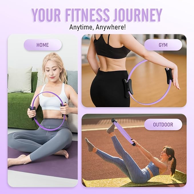 JKSHMYT Pilates Ring, Pilates Equipment- 14.5" Home Pilates,Starter Sets,Better me Essentials Magic Pilates for Workouts