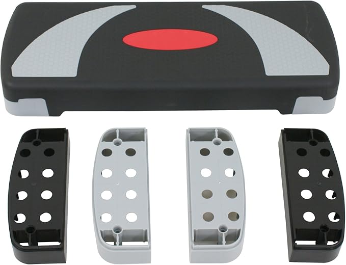 LEMY Adjustable Workout Aerobic Stepper, Exercise Step Platform for Home, Fitness, Gym, Strength Training