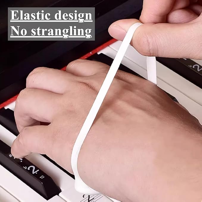 Piano Finger Trainer Ball Hand Corrector Finger Exercisers Posture Correction Tool Round Shape Semi Sphere Silicone Finger Training Ball for Beginners 2Pcs（White）