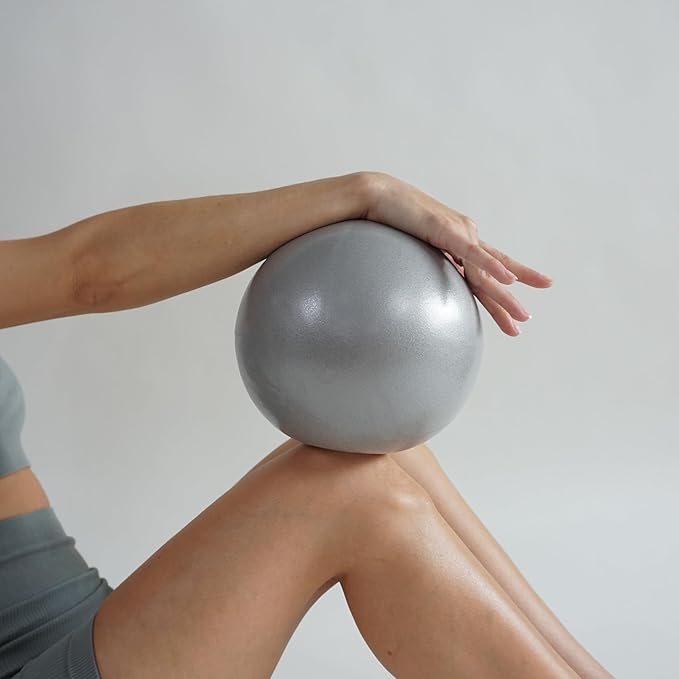 Pilates Pro Power Pack - Workout Essentials - 2.2lb Hand Weights, 2.2lb Ankle Weights/Wrist Weights, Resistance bands, Pilates Ball, Canvas Tote Bag - For Beginners or Advanced - Home or Gym/Studio Use.