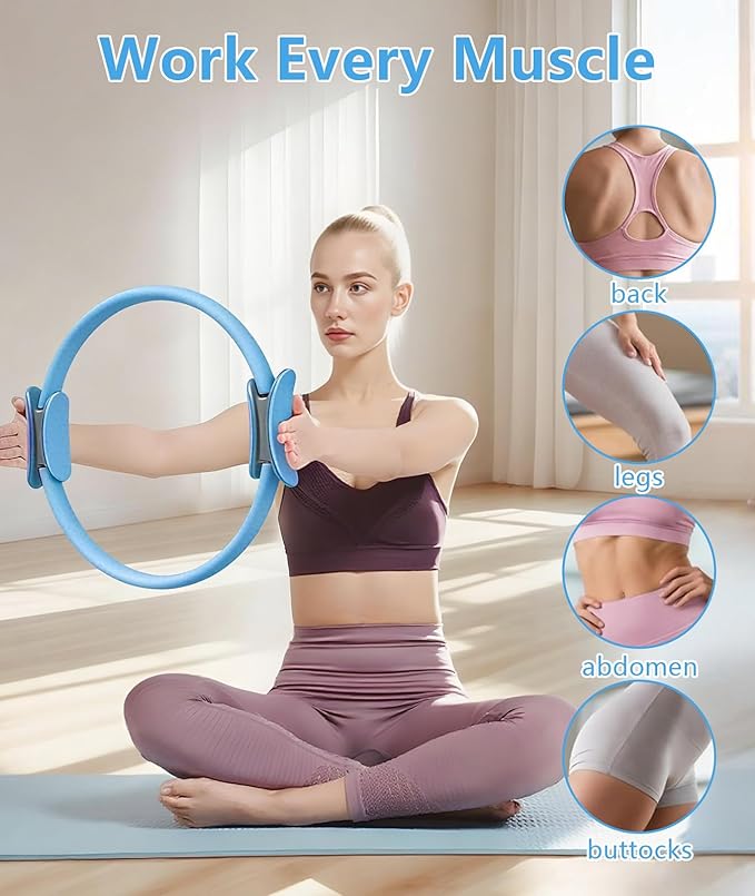 Pilates Ring Set with Adjustable Resistance