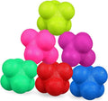 6 Pcs Hexagonal Reaction Balls for Fitness Training High Difficulty Agility Balls with Strong Durability for Hand Eye Coordination Goalkeeper Exercise and Sports Reaction Skills