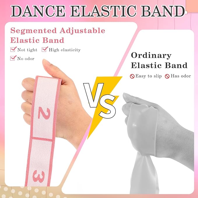 Stretch Strap for Kids Elastic Gymnastic Stretching Ballet Dance Band with 8 Loops Adjustable Exercise Training Resistance Strap for Children Stuff Pilates Latin Yoga Equipment