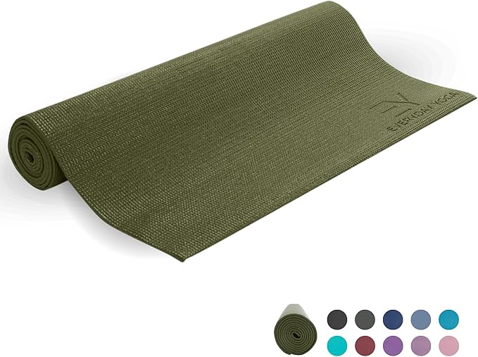 Everyday Yoga Deluxe Mat, Spacious 72"x24" Non-Slip Yoga Mat for Comfortable Home Workouts, 3-5mm Extra Thick
