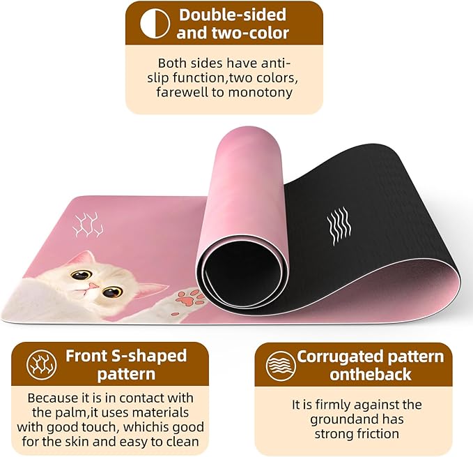 FOLAI Extra Thick Yoga Mat 6mm，pilates mat thick - Non-Slip Exercise Mat for HIIT, Pilates & Home Workouts & Workout with Free Carry Strap