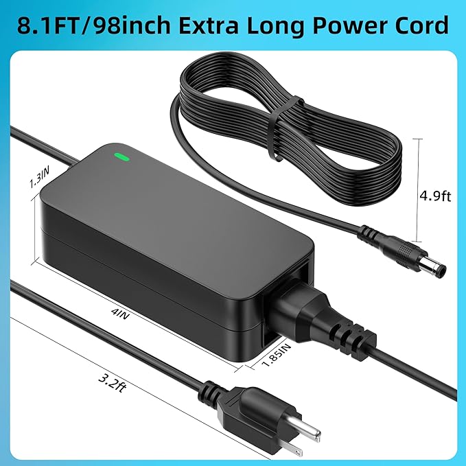 Power Cord for Peloton Exercise Bike 12V4.17A AC/DC Adapter Replacement Peloton Exercise Bike Model: PLTN-RB1VO PLTN-RB1V1 PLTN-RB1VQ