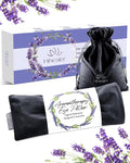 Lavender Eye Pillow for Relaxation, Yoga, Sleep – Weighted Eye Mask for Headache, Sinus, Aromatherapy Moist Heat Compress, Meditation Accessory, Relaxation Gift for Women (Black（only One）)