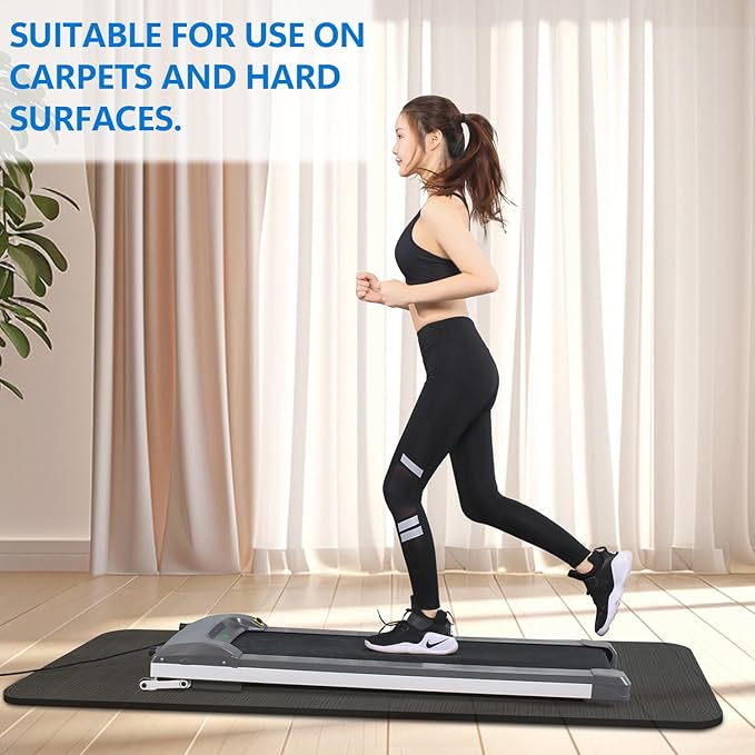Treadmill Mat,Bike Mat,Stationary Bike Mat,Foldable Treadmill Mat for Hardwood Floors,Under Exercise Bike Trainer Pad for Indoor Gym Equipment Hardwood Floor Carpet Protector