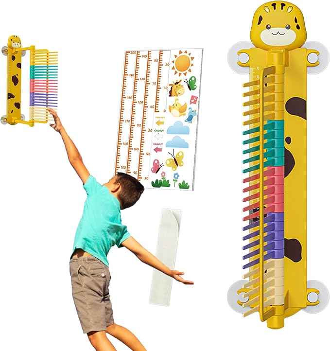 Vertical Jump Tool Kids – Adjustable Test Pole, Training Stick Equipment | Height Measuring Sport Aid, Educational High Jump Tester, Fun Skill Builder with Marker for Playground, School and Gift Uses