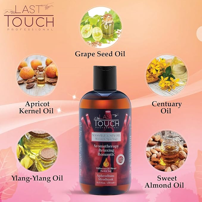 Aphrodisiac Massage Oil for Couples - Massage Oils for Date Night - Massage Oil for Massage Therapy -Aromatherapy Oil for Intimate Moments -Aphrodisiac Massage Oils - Muscle Relaxer Oils 8.45 Fl Oz.