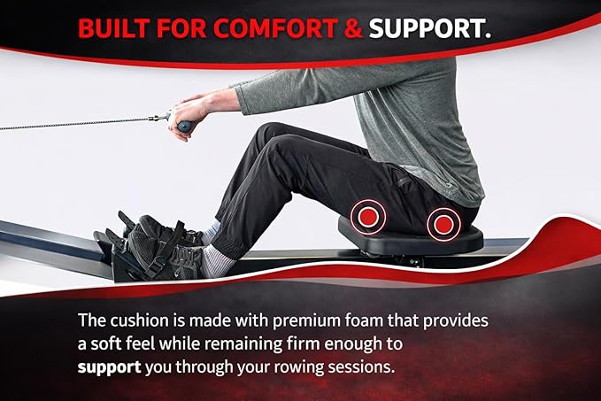 TreadLife Fitness Rowing Machine Seat Cushion - Designed to Fit The Concept2 Rowing Machine